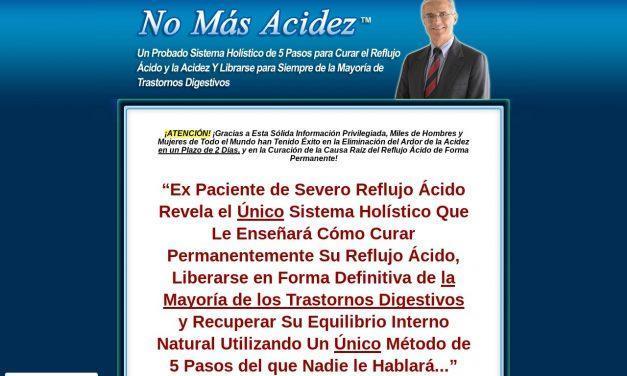 No Más Acidez™ – Elimine Su Reflujo Ácido en 5 Fáciles Pasos