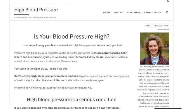 High Blood Pressure – Natural Solutions For Lowering Your Blood Pressure