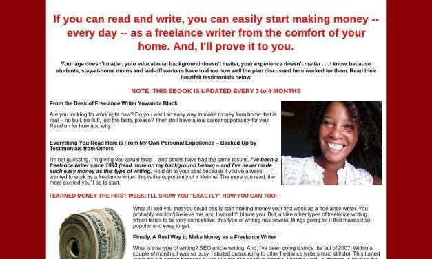 Work-from-Home Freelance Writing Job: How to Make Up to $250+/Day Writing Simple Articles