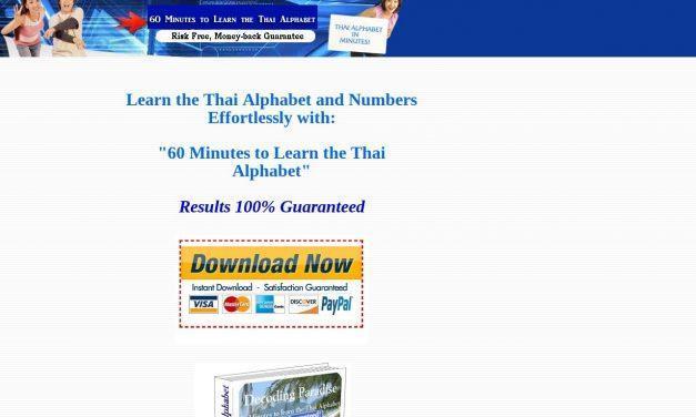 Learn the Thai Alphabet in Minutes. Learn Thai Font, Thai Symbols and Tones, for Travelling in Thailand