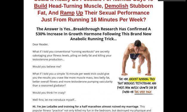 Anabolic Running – The Only Cardio Solution For Men