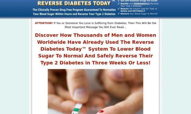 “REVERSE DIABETES TODAY” – Your Diabetes Cure – Official Website