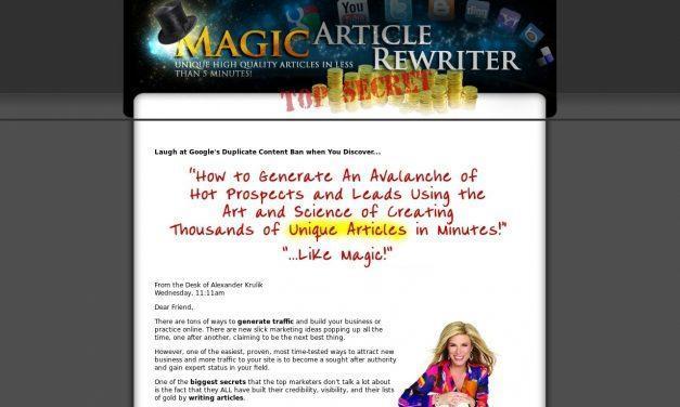 Magic Article Rewriter