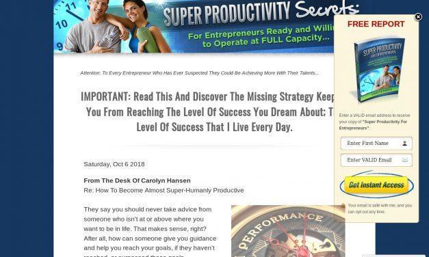 Super Productivity Secrets: For Entrepreneurs Ready And Willing To Operate At FULL Capacity