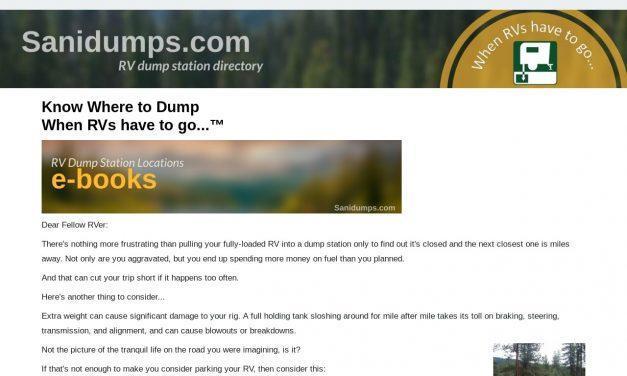 Sanidumps: Order eBooks for RV dump stations