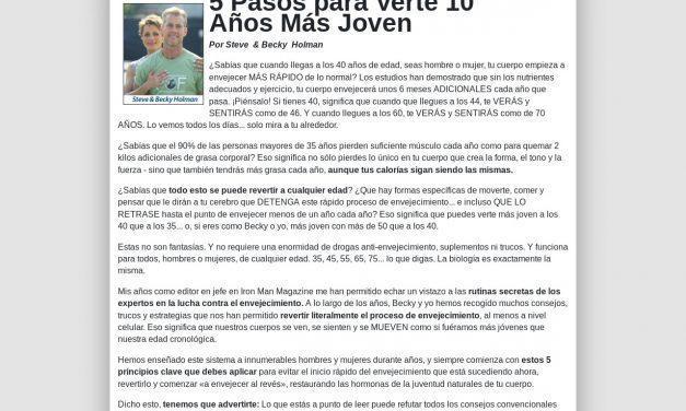 5 Pasos para Verte 10 Años Más Joven