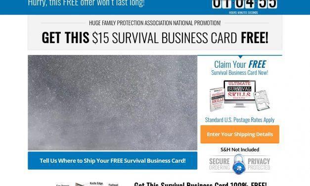 FREE Survival Business Card