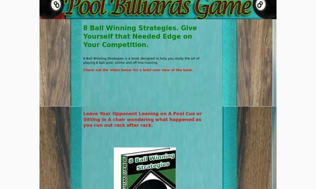 8 Ball Winning Strategies. Learn to Play 8 Ball Pool Online.