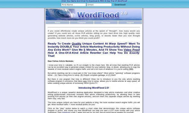 WordFlood 2.0 – Unique Content Generator